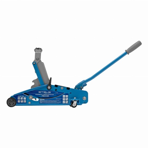 Домкрат гидравлический подкатной с фиксатором, 2,5т SAFETY PIN, 140-385 мм Stels 51152