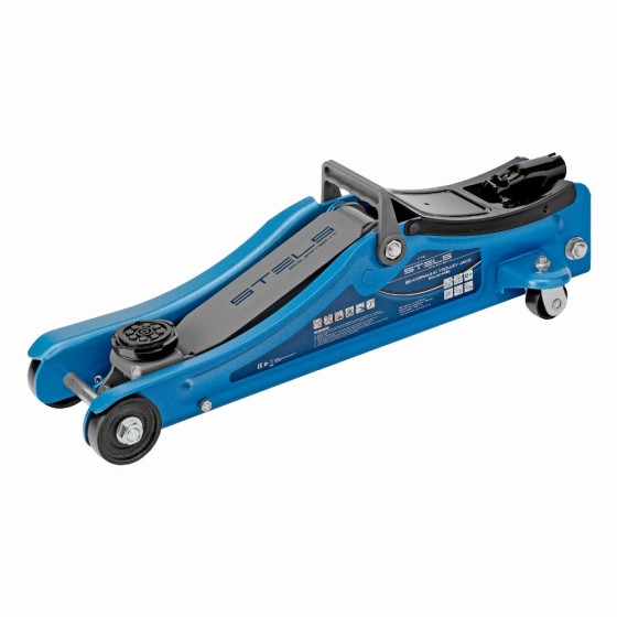 Домкрат гидравлический подкатной, 2т Low Profile, 80-380 мм, в пласт. кейсе Stels 51130