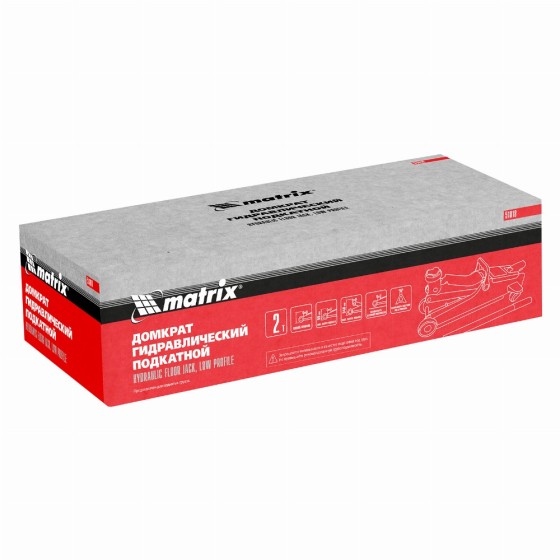 Домкрат гидравлический подкатной, 2 т, Low Profile, 85-330 мм Matrix 51018