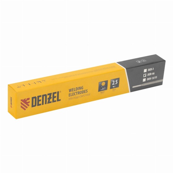 Электроды DER-46, диам. 3 мм, 2,5 кг., рутиловое покрытие Denzel 97504