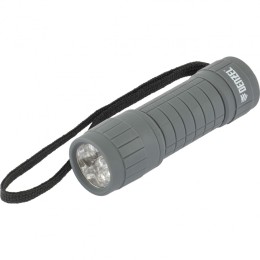 Фонарь светодиодный, серый корпус с мягким покрытием, 9 Led, 3хААА Denzel 92612 Фонарь светодиодный, серый корпус с мягким покрытием, 9 Led, 3хААА Denzel 92612