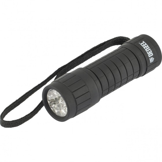 Фонарь светодиодный, черный корпус с мягким покрытием, 9 Led, 3хААА Denzel 92610 Фонарь светодиодный, черный корпус с мягким покрытием, 9 Led, 3хААА Denzel 92610