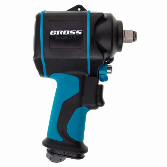 Гайковерт пневматический ударный G985, 1/2, Twin Hammer, 610 Нм, 9000 об/мин, композитный Gross 57440