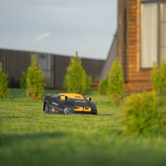 Робот-газонокосилка Grass Master 1000 1000м², 3Ач, 28V, LCD дисплей, Denzel 58955 Робот-газонокосилка Grass Master 1000 1000м², 3Ач, 28V, LCD дисплей, Denzel 58955