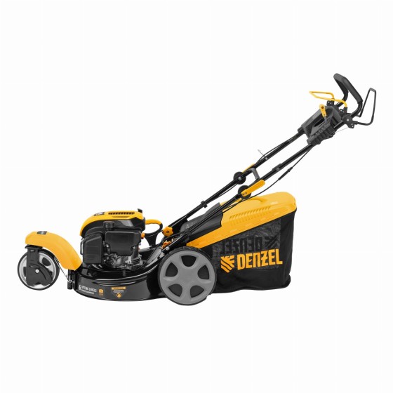 Бензиновая газонокосилка GLT-460SP-T, Trike 149 см3, 46 см, привод, панель, 60л Denzel  58810