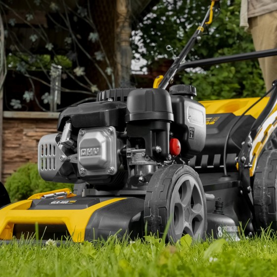 Газонокосилка бензиновая GLR-460SP-ZS, 149 см3, ширина 46 см, привод, травосборник 65 л Denzel 58824 Газонокосилка бензиновая GLR-460SP-ZS, 149 см3, ширина 46 см, привод, травосборник 65 л Denzel 58824