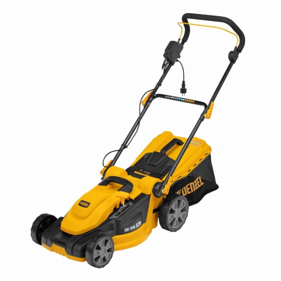 Газонокосилка электрическая GM-1800, 1800 Вт, шир. 38 см, 6 уров., травосб. 40 л. Denzel 96617 Газонокосилка электрическая GM-1800, 1800 Вт, шир. 38 см, 6 уров., травосб. 40 л. Denzel 96617