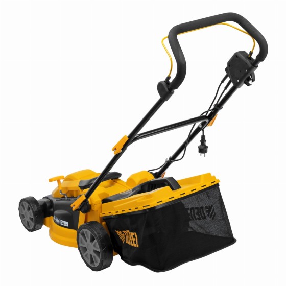Газонокосилка электрическая GM-1800, 1800 Вт, шир. 38 см, 6 уров., травосб. 40 л. Denzel 96617 Газонокосилка электрическая GM-1800, 1800 Вт, шир. 38 см, 6 уров., травосб. 40 л. Denzel 96617