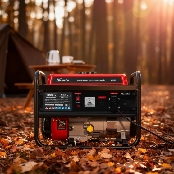Генератор бензиновый RS-1500, 1,1 кВт, 230В, ручной стартер MTX 946175 Генератор бензиновый RS-1500, 1,1 кВт, 230В, ручной стартер MTX 946175