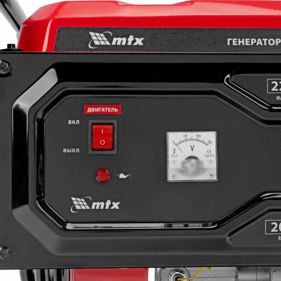 Генератор бензиновый RS-3000, 2,2 кВт, 230В, ручной стартер MTX 946105