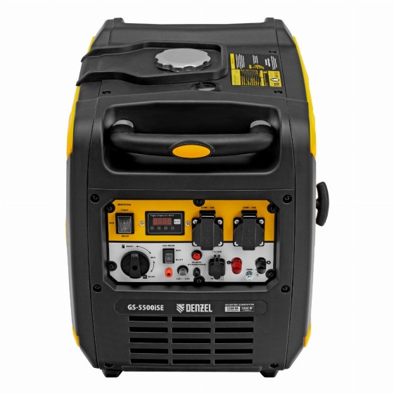 Генератор инверторный GS-5500iSE, 5,5 кВт, 230 В, закрытый корпус,электростартер Denzel 94712 Генератор инверторный GS-5500iSE, 5,5 кВт, 230 В, закрытый корпус,электростартер Denzel 94712