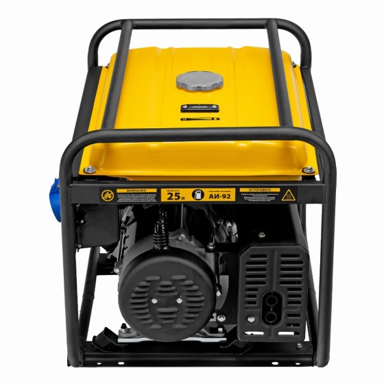 Генератор бензиновый GE 7900, 6.5 кВт, 220 В/50 Гц, 25 л, ручной пуск Denzel 94638