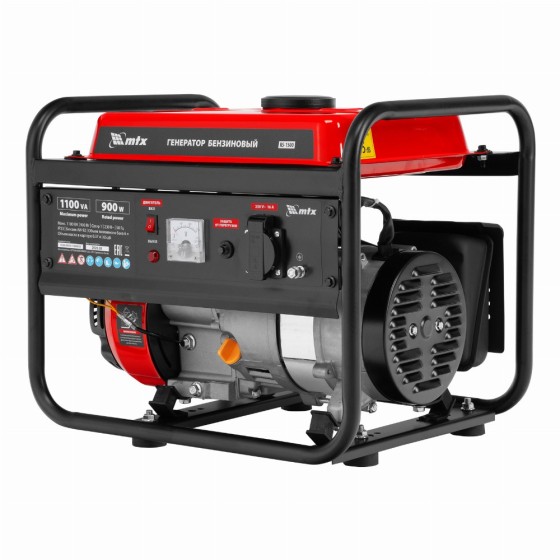 Генератор бензиновый RS-1500, 1,1 кВт, 230В, ручной стартер MTX 946175 Генератор бензиновый RS-1500, 1,1 кВт, 230В, ручной стартер MTX 946175