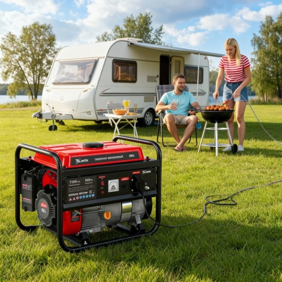 Генератор бензиновый RS-1500, 1,1 кВт, 230В, ручной стартер MTX 946175 Генератор бензиновый RS-1500, 1,1 кВт, 230В, ручной стартер MTX 946175