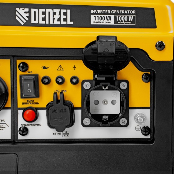 Генератор инверторный GS-1100iF, 1,1 кВт, 230 В, ручной старт DENZEL 94706 Генератор инверторный GS-1100iF, 1,1 кВт, 230 В, ручной старт DENZEL 94706