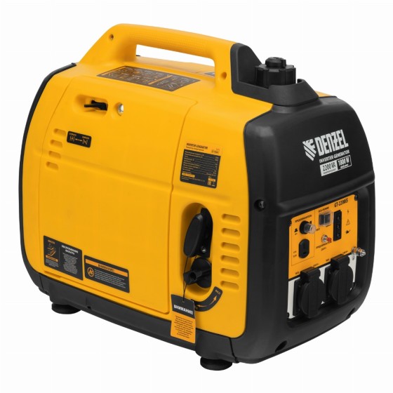 Генератор инверторный GT-2200iS, 2.2 кВт, 230 В, бак 4 л, закрытый корпус, ручной старт Denzel 94702 Генератор инверторный GT-2200iS, 2.2 кВт, 230 В, бак 4 л, закрытый корпус, ручной старт Denzel 94702