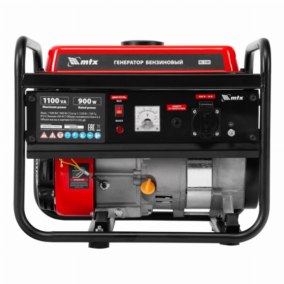 Генератор бензиновый RS-1500, 1,1 кВт, 230В, ручной стартер MTX 946175 Генератор бензиновый RS-1500, 1,1 кВт, 230В, ручной стартер MTX 946175