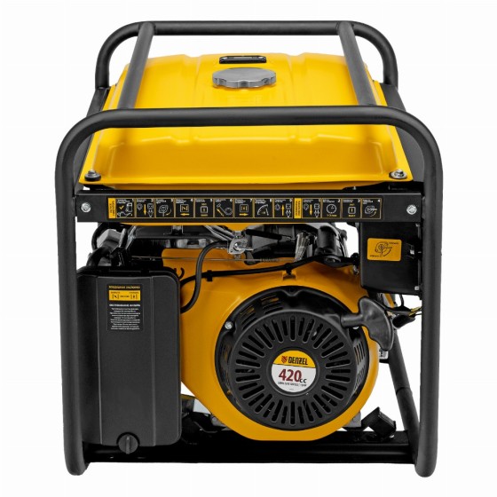 Генератор бензиновый GE 7900, 6.5 кВт, 220 В/50 Гц, 25 л, ручной пуск Denzel 94638