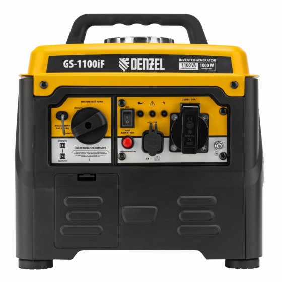 Генератор инверторный GS-1100iF, 1,1 кВт, 230 В, ручной старт DENZEL 94706 Генератор инверторный GS-1100iF, 1,1 кВт, 230 В, ручной старт DENZEL 94706