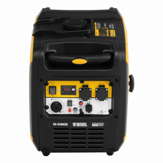 Генератор инверторный GS-4500iSE, 4,5 кВт, 230 В, закрытый корпус, электростартер Denzel 94714 Генератор инверторный GS-4500iSE, 4,5 кВт, 230 В, закрытый корпус, электростартер Denzel 94714