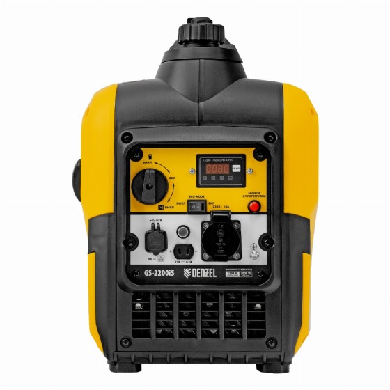 Генератор инверторный GS-2200iS, 2,2 кВт, 230 В, закрытый корпус, ручной старт DENZEL 94713 Генератор инверторный GS-2200iS, 2,2 кВт, 230 В, закрытый корпус, ручной старт DENZEL 94713