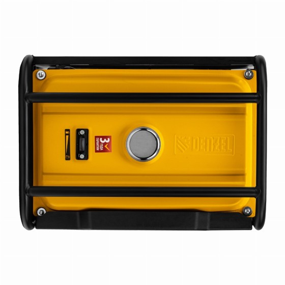 Генератор бензиновый PS 25, 2.5 кВт, 230 В, 15 л, ручной стартер Denzel 946814