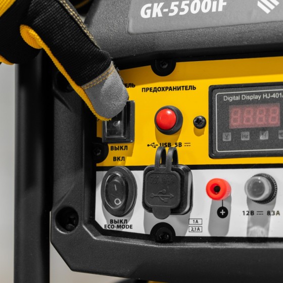 Генератор инверторный GK-5500iF, 5,5 кВт, 230 В, ручной старт DENZEL 94709 Генератор инверторный GK-5500iF, 5,5 кВт, 230 В, ручной старт DENZEL 94709