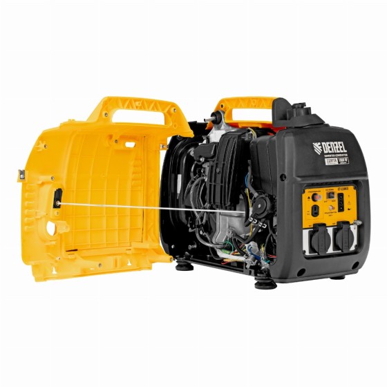 Генератор инверторный GT-2200iS, 2.2 кВт, 230 В, бак 4 л, закрытый корпус, ручной старт Denzel 94702 Генератор инверторный GT-2200iS, 2.2 кВт, 230 В, бак 4 л, закрытый корпус, ручной старт Denzel 94702