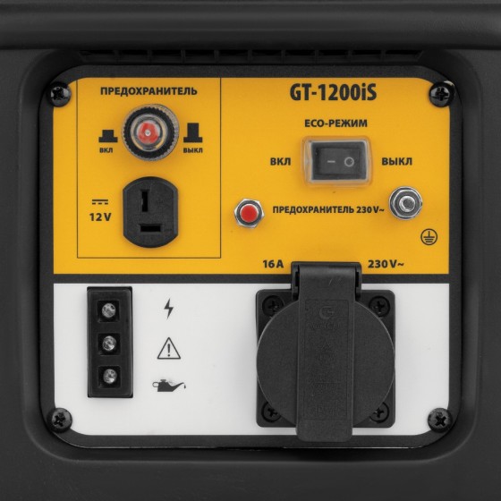Генератор инверторный GT-1200iS, 1.2 кВт, 230 В, бак 2.4 л, закрытый корпус, ручной старт Denzel 94701 Генератор инверторный GT-1200iS, 1.2 кВт, 230 В, бак 2.4 л, закрытый корпус, ручной старт Denzel 94701