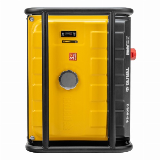 Генератор бензиновый PS 80 E-3, 6.6 кВт, 400 В, 25 л, электростартер Denzel 946954 Генератор бензиновый PS 80 E-3, 6.6 кВт, 400 В, 25 л, электростартер Denzel 946954