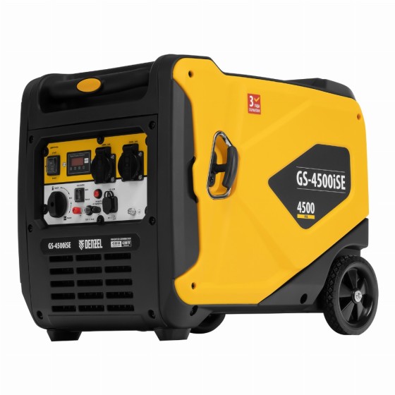 Генератор инверторный GS-4500iSE, 4,5 кВт, 230 В, закрытый корпус, электростартер Denzel 94714 Генератор инверторный GS-4500iSE, 4,5 кВт, 230 В, закрытый корпус, электростартер Denzel 94714