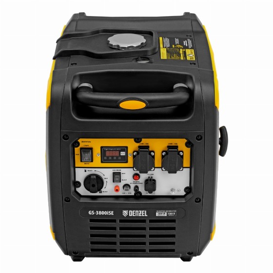 Генератор инверторный GS-3800iSE, 3,8 кВт, 230 В, закрытый корпус,электростартер Denzel 94711 Генератор инверторный GS-3800iSE, 3,8 кВт, 230 В, закрытый корпус,электростартер Denzel 94711