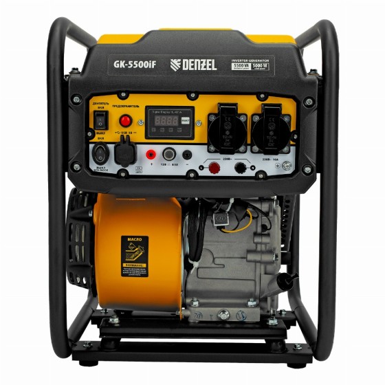 Генератор инверторный GK-5500iF, 5,5 кВт, 230 В, ручной старт DENZEL 94709 Генератор инверторный GK-5500iF, 5,5 кВт, 230 В, ручной старт DENZEL 94709