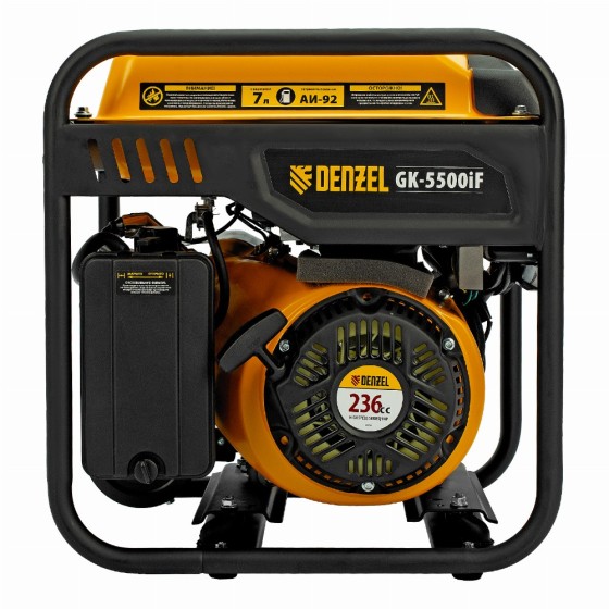 Генератор инверторный GK-5500iF, 5,5 кВт, 230 В, ручной старт DENZEL 94709 Генератор инверторный GK-5500iF, 5,5 кВт, 230 В, ручной старт DENZEL 94709