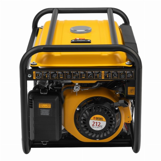 Генератор бензиновый PS-33E, 3.3 кВт, 230В, 15 л, электростартер Denzel 94537