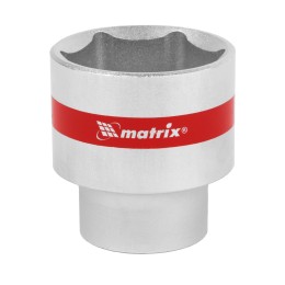 Головка торцевая, 32 мм, шестигранная, CrV, под квадрат 1/2, хромированная Matrix 13132