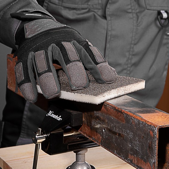 Губка для шлифования, 125 х 100 х 10 мм, мягкая, 3 шт, P 60/80, P 60/100, P 80/120 Matrix 75715