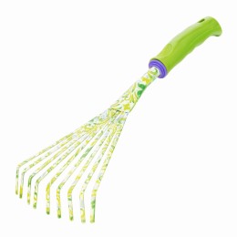 Грабли веерные 9 - зубые, 130 х 415 мм, стальные, пластиковая рукоятка, Flower Green, Palisad 620425