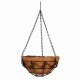Подвесное кашпо с орнаментом, 25 см, с кокосовой корзиной Palisad 69003 Подвесное кашпо с орнаментом, 25 см, с кокосовой корзиной Palisad 69003