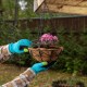 Подвесное кашпо с орнаментом, 25 см, с кокосовой корзиной Palisad 69003 Подвесное кашпо с орнаментом, 25 см, с кокосовой корзиной Palisad 69003