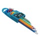 Набор ключей имбусовых Torx -TT, 9 шт: T10-T50, магнит, S2, экстра-длинные, хром/краска 9 шт Gross 16402