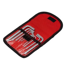 Набор ключей имбусовых Torx -Torx Tamper: 9 шт, T10-T50, CrV, коротких, с сатиновым покрытием, чехол Matrix 12312 Набор ключей имбусовых Torx -Torx Tamper: 9 шт, T10-T50, CrV, коротких, с сатиновым покрытием, чехол Matrix 12312