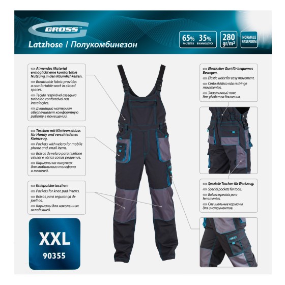 Полукомбинезон XXL Gross 90355 Полукомбинезон XXL Gross 90355