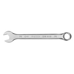 Ключ комбинированный, 19 мм, CrV, полированный хром Matrix 15163