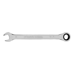 Ключ комбинированный трещоточный, 11 мм, CrV, зеркальный хром Matrix Professional 14804