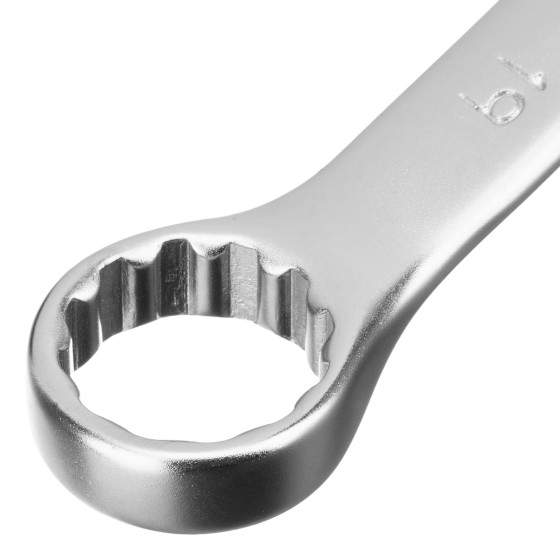 Набор ключей комбинированных, 8-19 мм, 8 шт, CrV, матовый хром Stels 15428 Набор ключей комбинированных, 8-19 мм, 8 шт, CrV, матовый хром Stels 15428