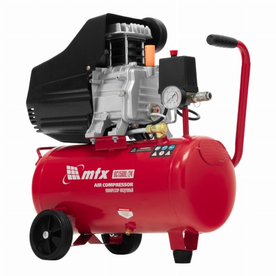 Компрессор воздушный DC1500L/24, 1,5 кВт, 24 л, 210 л/мин MTX 58017 Компрессор воздушный DC1500L/24, 1,5 кВт, 24 л, 210 л/мин MTX 58017