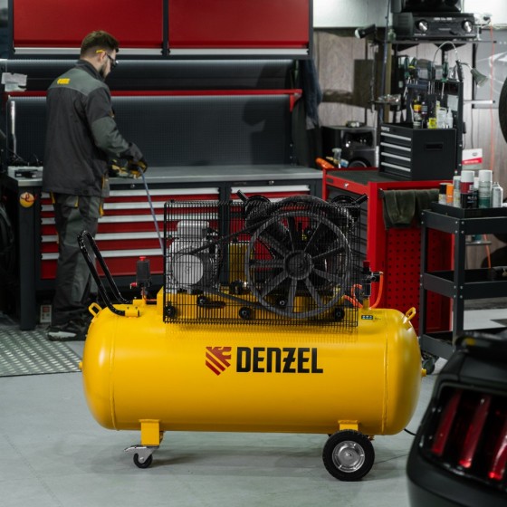 Компрессор воздушный рем. привод BCV 5500-T/270, 5,5 кВт, 270 литров, 850 л/мин Denzel 58125 Компрессор воздушный рем. привод BCV 5500-T/270, 5,5 кВт, 270 литров, 850 л/мин Denzel 58125