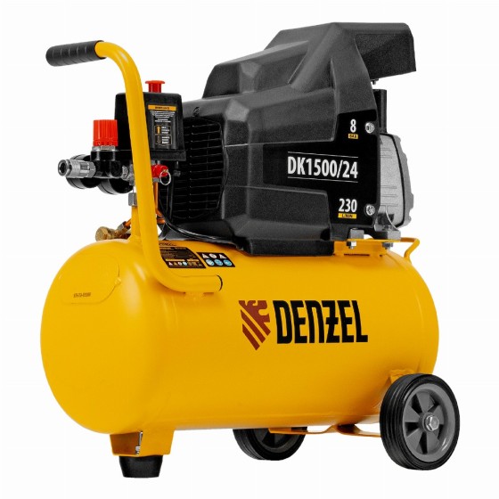 Компрессор воздушный DK1500/24, Х-PRO 1.5 кВт, 230 л/мин, 24 л Denzel 58063 Компрессор воздушный DK1500/24, Х-PRO 1.5 кВт, 230 л/мин, 24 л Denzel 58063