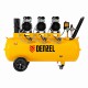 Компрессор безмасляный, малошумный  DLS 2250/100, 2250 Вт, 3x750, 100 л, 410 л/мин блок управления/ Denzel 58029